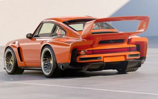 Картинка Singer 911 DLS Turbo Track, 2023, спортивный автомобиль, машины, порш, оранжевый автомобиль, тюнинг
