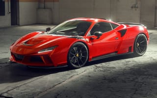 Картинка ferrari f8 tributo n-largo, 2021, машины, красная машина, спортивный автомобиль