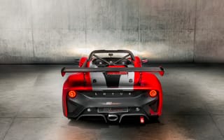Картинка Lotus, автомобили 2018 года, красная машина, машины, вид сзади