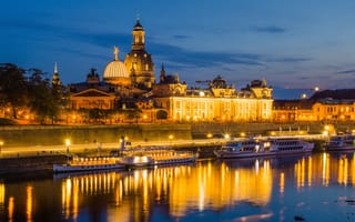 Картинка Dresden, ночь, фонари