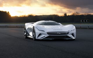 Картинка Jaguar Vision Gran Turismo SV, машины, автомобили 2021 года, белый