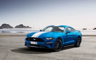 Картинка маслкары, Ford Mustang, синий, машины