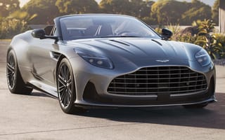 Картинка 2023, Астон Мартин, Aston Martin DB12 Volante, спортивный автомобиль, серая машина, кабрио, машины