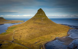Картинка Киркьюфетль, Исландия, пейзажи, пейзаж, горизонт