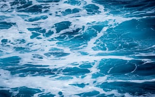 Картинка океан, вода, природа, бесплатные, пена, синий, рябь
