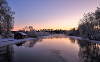 Картинка Швеция, закат, Свартон