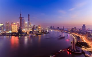 Картинка Китай, шанхай, небоскребы, Луцзяцзуй, город, городской пейзаж