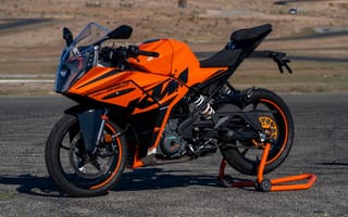 Картинка спортивные мотоциклы, дорога, бесплатные, KTM RC 390, мотоциклы и велосипеды, оранжевый велосипед