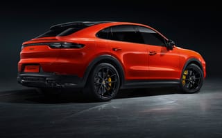 Картинка Porsche Cayenne, 2019, оранжевая машина, темный, бесплатные фотографии, машины, спортивный автомобиль
