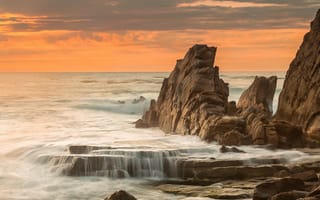 Картинка Pais Vasco, Испания, море, волны, скалы, пейзаж