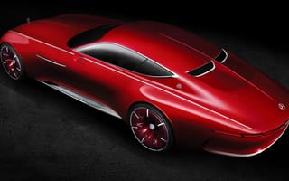 Картинка 2016, красная машина, фешенебельный автомобиль, машины, Vision Mercedes Maybach, темный