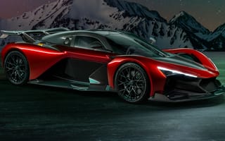 Картинка суперкар, Zenvo Aurora Agil, горы, 2023, машины, простой, красная машина