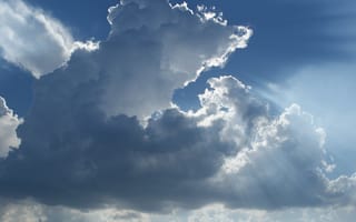 Картинка облако, небо, дневной, атмосфера земли, кучевые облака, лучи, облака, солнечный свет, пейзажи, солнце, атмосфера, метеорологическое явление, облачно