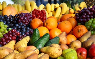 Картинка растение, фрукты, цвет, еда, продукт, смешанный