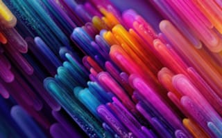Картинка абстракция, 3d-графика, розовый, Двойной-UHD, заставка, футуризм, линии, 2k, фиолетовый, минимализм, ИИ, градиент, 32:9, текстура, DUHD-, динамика, синий, оранжевый, широкоформатный, нейросеть, рендеринг, полосы, диагональ, паттерн, свечение, цвета