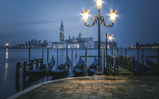 Картинка Венеция Сан-Джорджо Маджоре, Италия, ночные города