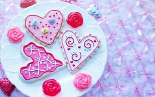 Картинка белый, цветок, романтика, еда, торт на день рождения, десерт, орган, торт, украшение тортов, красный, сердце, лепесток, праздник, розовый, глазурь, день святого Валентина, печенье-валентинка, любовь