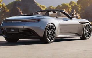 Картинка 2023, Aston Martin, серая машина, кабрио, машины, Aston Martin DB12 Volante, спортивный автомобиль