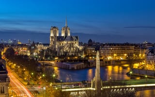 Картинка Собор Парижской Богоматери, Paris, Notre-Dame de Paris, Париж, Франция, France