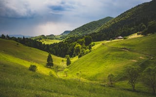 Картинка Брашов, горы, Румыния, холмы