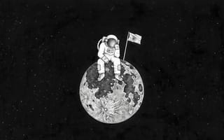 Картинка космонавт, астронавт, вселенная, черно-белый, тушь, шлем, флаг, Луна, одиночество, линер, меланхолия, рисунок, мысли, рабочий стол, 2k, минимализм, черная дыра, звезды, планета, графика, набросок, 1920х1080, гравюра, HD, ИИ, заставка, монохром, кратеры, древко, космос, 16:9, скафандр, нейросеть, 4k, эскиз, грусть, концепт-арт, бездна, звездное небо, галактика