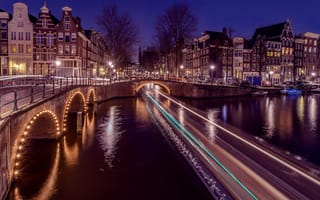 Картинка Amsterdam, панорама, Амстердам, столица и крупнейший город Нидерландов, Расположен в провинции Северная Голландия, Нидерланды, Голландия