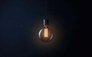 Картинка лампа, лампочка, минимализм, стекло, 2k, вдохновение, уют, подвесной светильник, идея, 4k, рабочий стол, винтаж, свет, черный, темнота, HD, электричество, нить накала, лампа Эдисона, стильный арт, ИИ, ночь, нейросеть, темные, интерьер, ретро, дизайн
