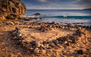 Картинка Гавайи, берег, скалы, море