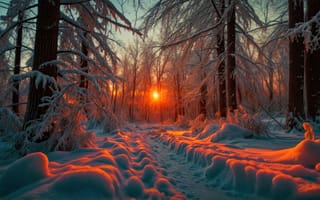 Картинка на открытом воздухе, дерево, снег, пейзаж, голое дерево, лес, природа