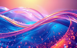 Картинка Абстракция, красочность, градиент, брызги, вода