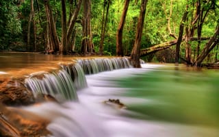 Обои Канчанабури, каскад, водопад, Таиланд