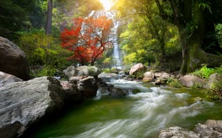 Картинка Канчанабури, Таиланд, каскад, водопад