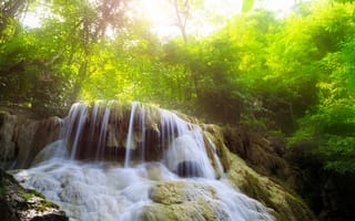 Картинка Канчанабури, водопад, Таиланд, каскад