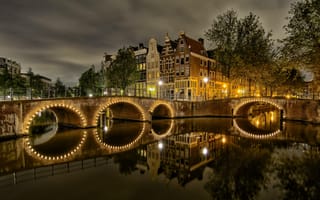 Картинка Amsterdam, Амстердам, панорама, Голландия, столица и крупнейший город Нидерландов, Нидерланды, Расположен в провинции Северная Голландия