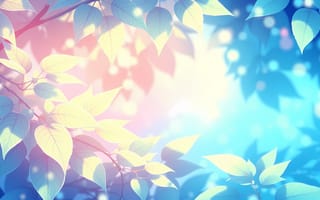 Картинка природа, пейзаж, деревье, арт, солнце