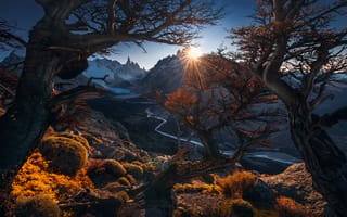 Картинка Patagonia, горы, закат, Argentina