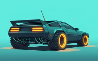 Картинка автомобиль, машина, минимализм, дорога