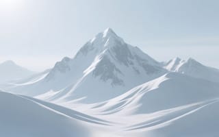 Картинка 3d, горы, природа, снег, пейзаж, зима