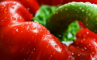 Картинка Перец, овощ, крупным планом, падение