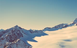 Картинка Альпы, хребет, рассвет, саммит, зима, облако, природа, сезон, горный хребет, горные формы рельефа, небо, плато, утро, горы, снег, рельеф местности, географическая особенность