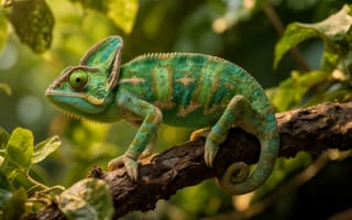 Картинка индивидуальные, на открытом воздухе, без людей, динозавр, дерево, природа, ветвь, лист, лягушка, размытый, ящерица, имя исполнителя, глубина резкости, внимание к животным, когти