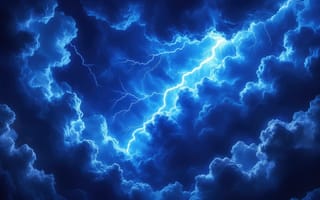 Картинка шторм, гроза, 4k, серый, нейросеть, 1920 1080, небо, молнии, реалистичность, объемные формы, 2k, ИИ, драматическая атмосфера, облака, синий
