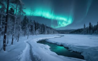 Картинка на открытом воздухе, небо, зима, ночное небо, снег, звёздное небо, без людей, пейзаэ, лес, дерево, голое дерево, синяя тема, ночь, природа