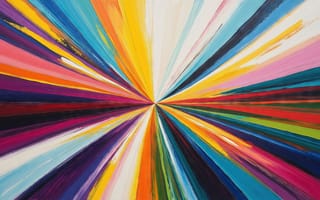 Картинка абстракция, картина, современная живопись, розовый, экспрессия, насыщенные оттенки, 1920 1080, композиция, художественный эксперимент, лучи, ИИ, нейросеть, всплеск красок, чёрный, 2k, контраст, зелёный, яркие цвета, радиальный всплеск, расходящиеся линии, арт, синий, 4k, центр, жёлтый, динамика