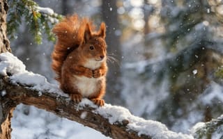 Картинка на открытом воздухе, размытый, ветвь, снег, лиса, реалистичный, без людей, глубина резкости, внимание к животным, животное, снежный покров, дерево, зима