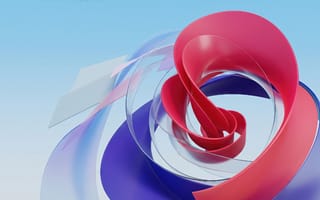 Картинка windows 11, цветения, 3D рендер, футуризм, гладкая поверхность, концепт арт, плавные линии, красные ленты, закрученные формы, 16:9, 2k, эстетика, абстракция, ИИ, хай тек, трехмерная графика, 4k, современный дизайн, 1920х1080, спираль, цифровой арт
