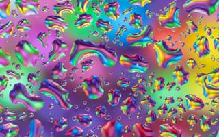 Картинка капли, вода, цветные, макро, текстура, скитлс, стекло