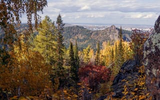 Картинка осень, горы, пейзаж, сентябрь, столбы