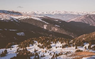 Картинка горы, долина, снег, зима