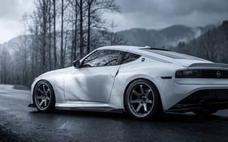 Картинка машина, автомобиль, природа, пейзаж